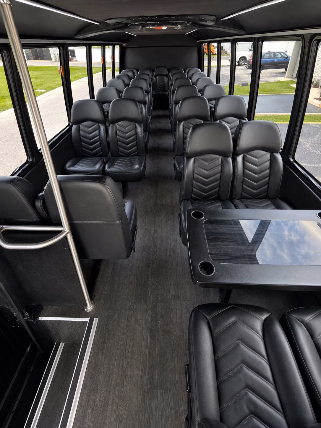 erie 18 passenger minibus inside