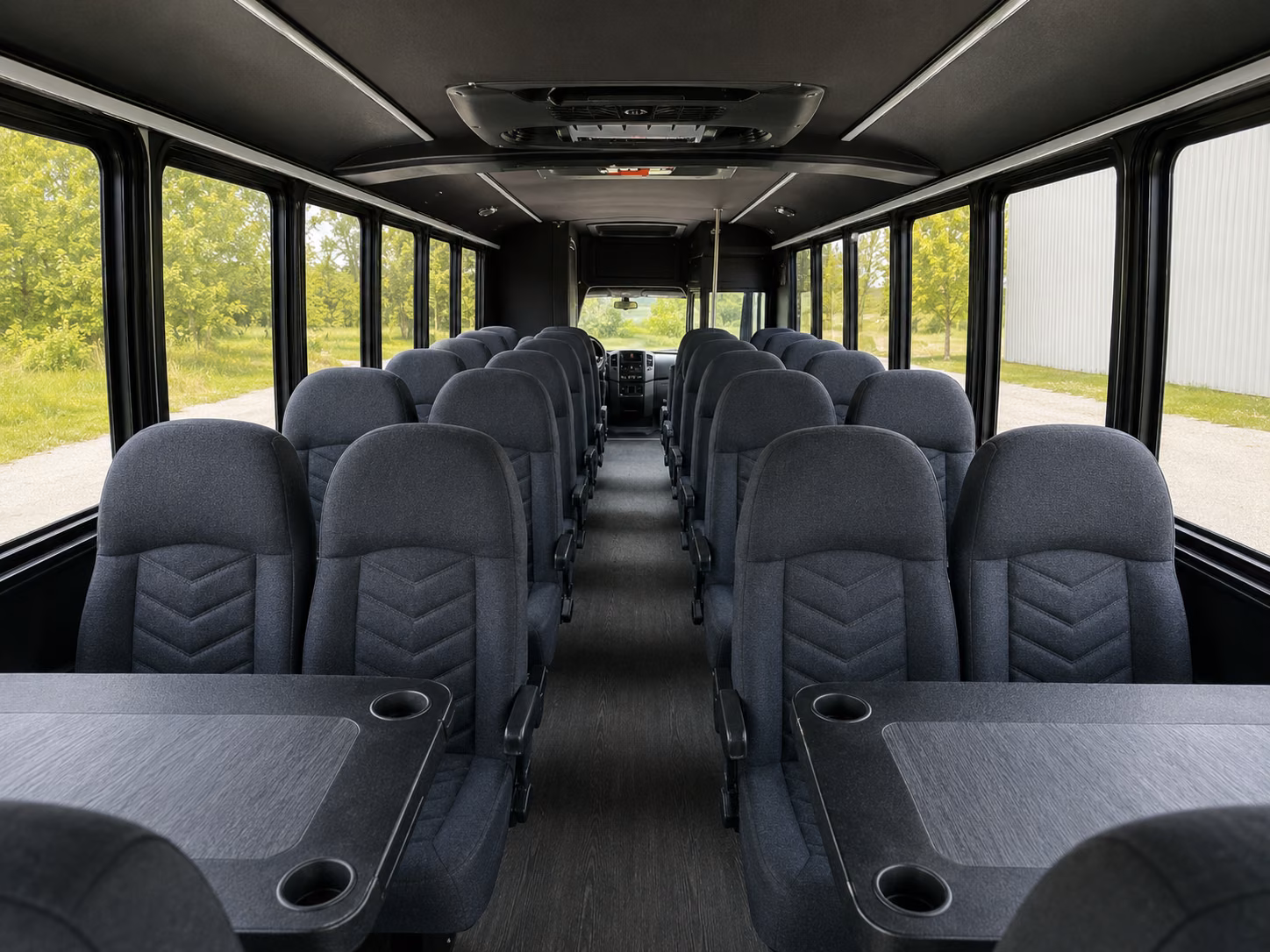 erie 20 passenger minibus inside