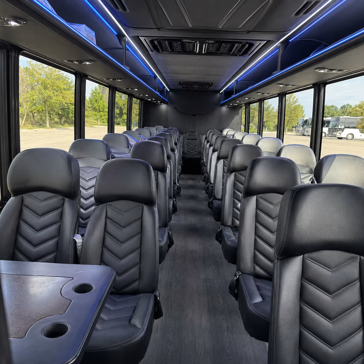 erie 28 passenger minibus interior