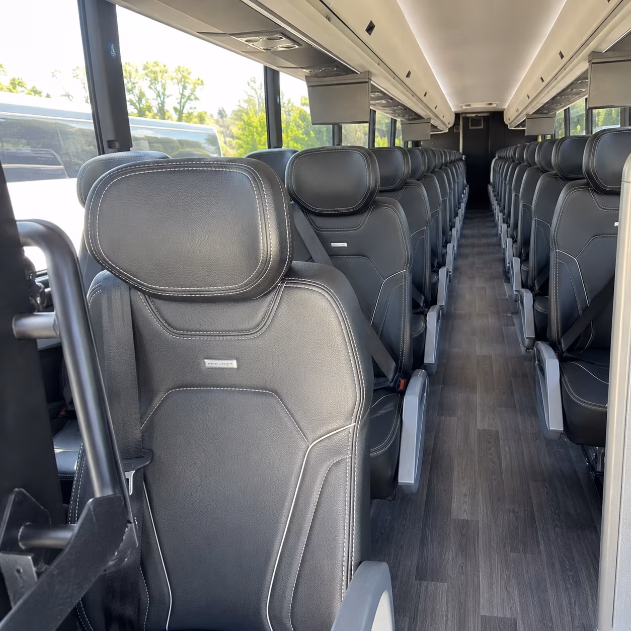 erie 47 passenger charter bus interior