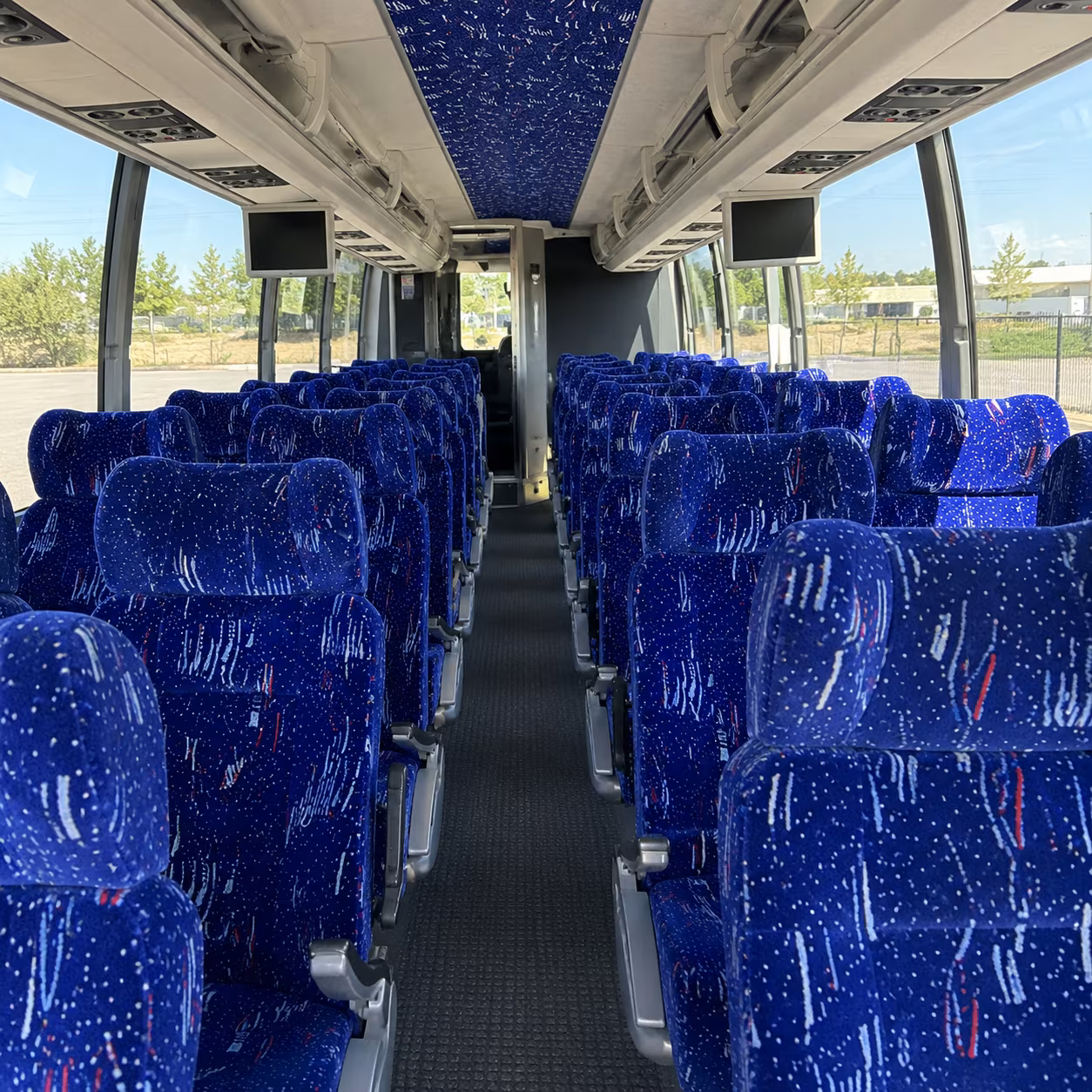 erie 54 passenger charter bus interior