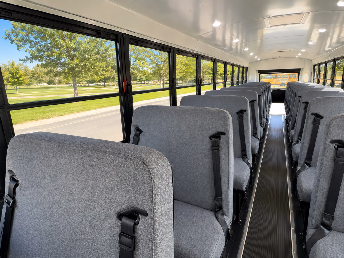 erie school bus inside