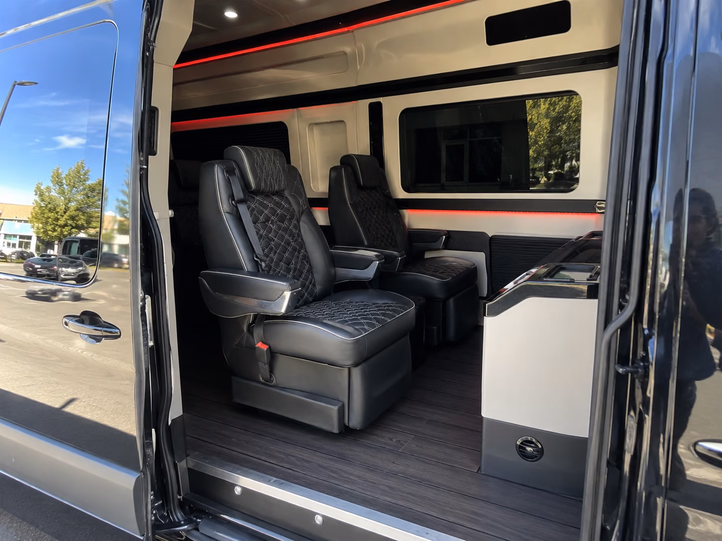 erie sprinter van with driver inside